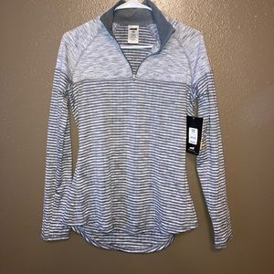 AVIA Small Long Sleeve Zip-up Sweatshirt w Stripes